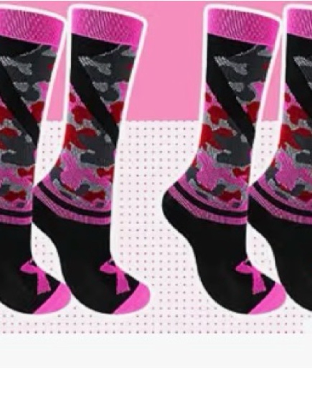 Breast Cancer Awareness Sock for Kids Size M.